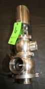 Egmo 3" 3-Way Long Stem Clamp Type S/S Air Valve, S/N 1416 (Rigging/Loading Fee: $25. Additional