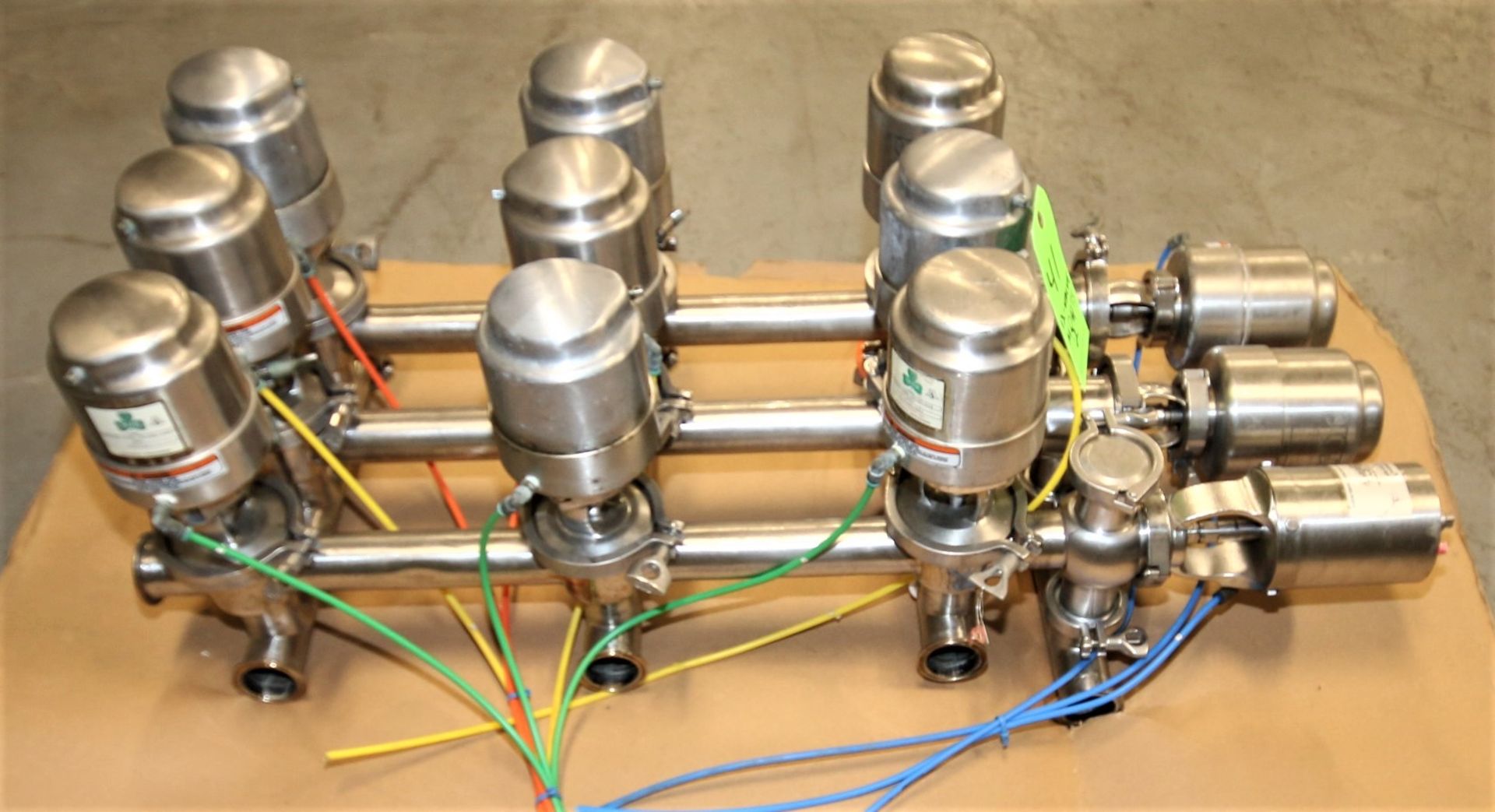 12-Valve Tri-Clover & WCB 2" S/S Air Valve Manifold / Cluster with Model 361 Valves, - Image 4 of 4