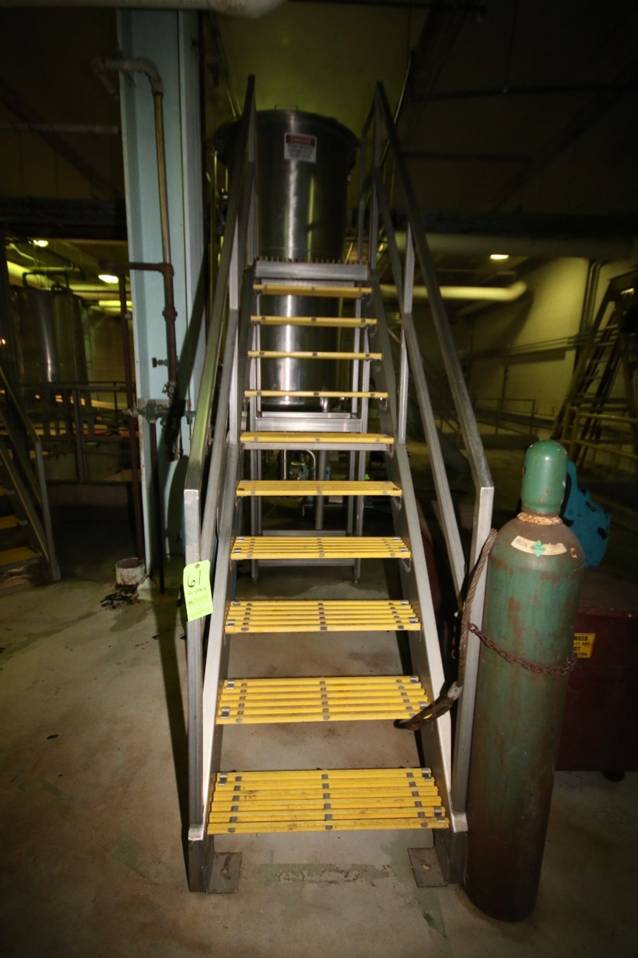 ~7 ft. 6" H S/S Tank Platform Stairs with ~30" W x 24" L Platform & Handrail, (Used with Lot 59 - Image 2 of 2