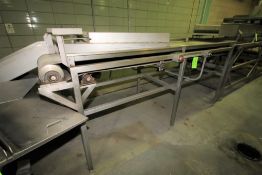 ~22 ft. 9" L S/S Inspection Conveyor System, with 35-1/2" W Belt with Lane Divider, Electric