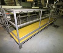 ~16 ft. L x 34" W x 17" H S/S Inspection / Operators Platform with Plastic Grating & Handrail