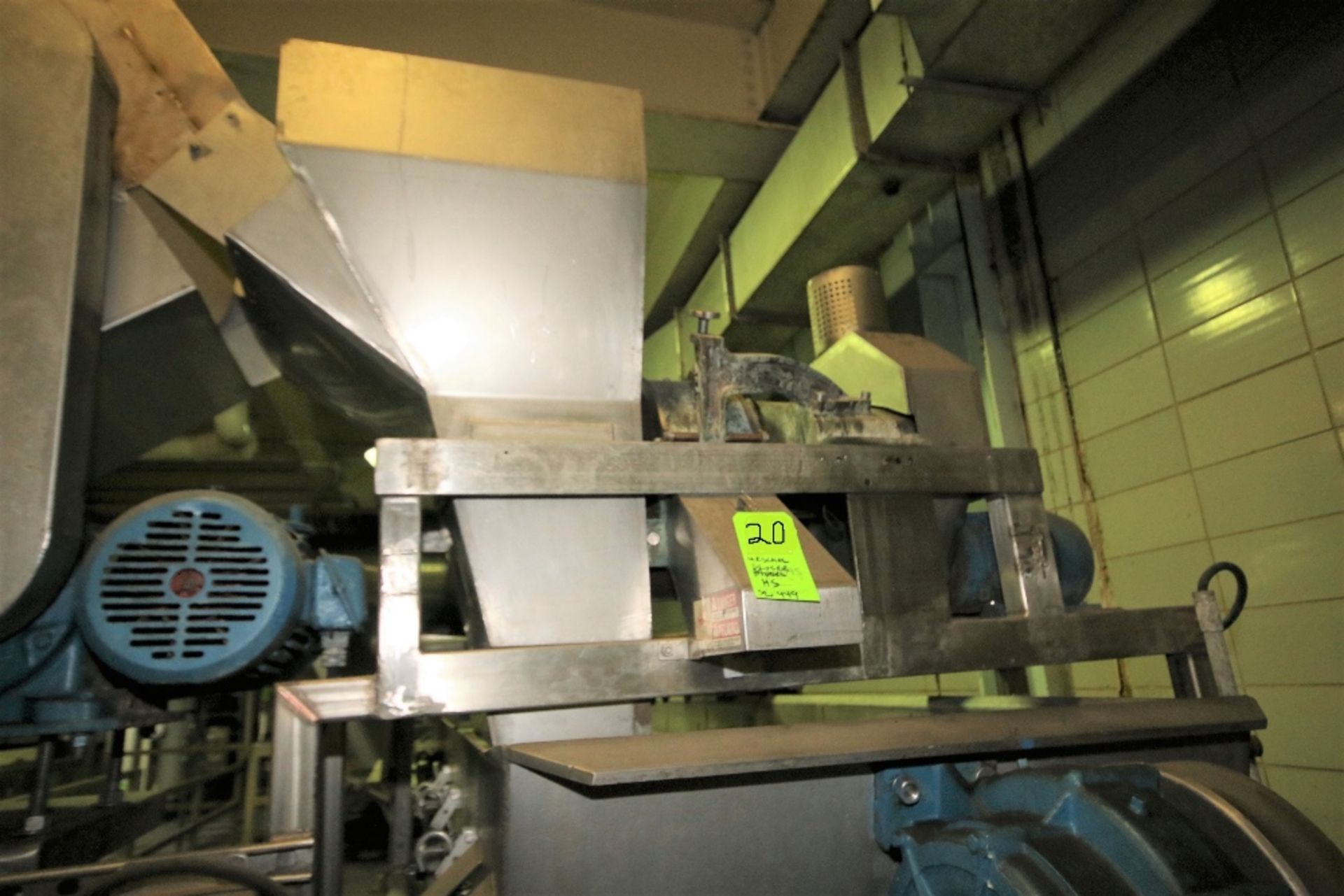 Urschel Dicer, Model HS, S/N 449, 2 hp 1730 RPM Motor, 230/460 V 3 Phase with 23" x 20" Feed - Image 3 of 4