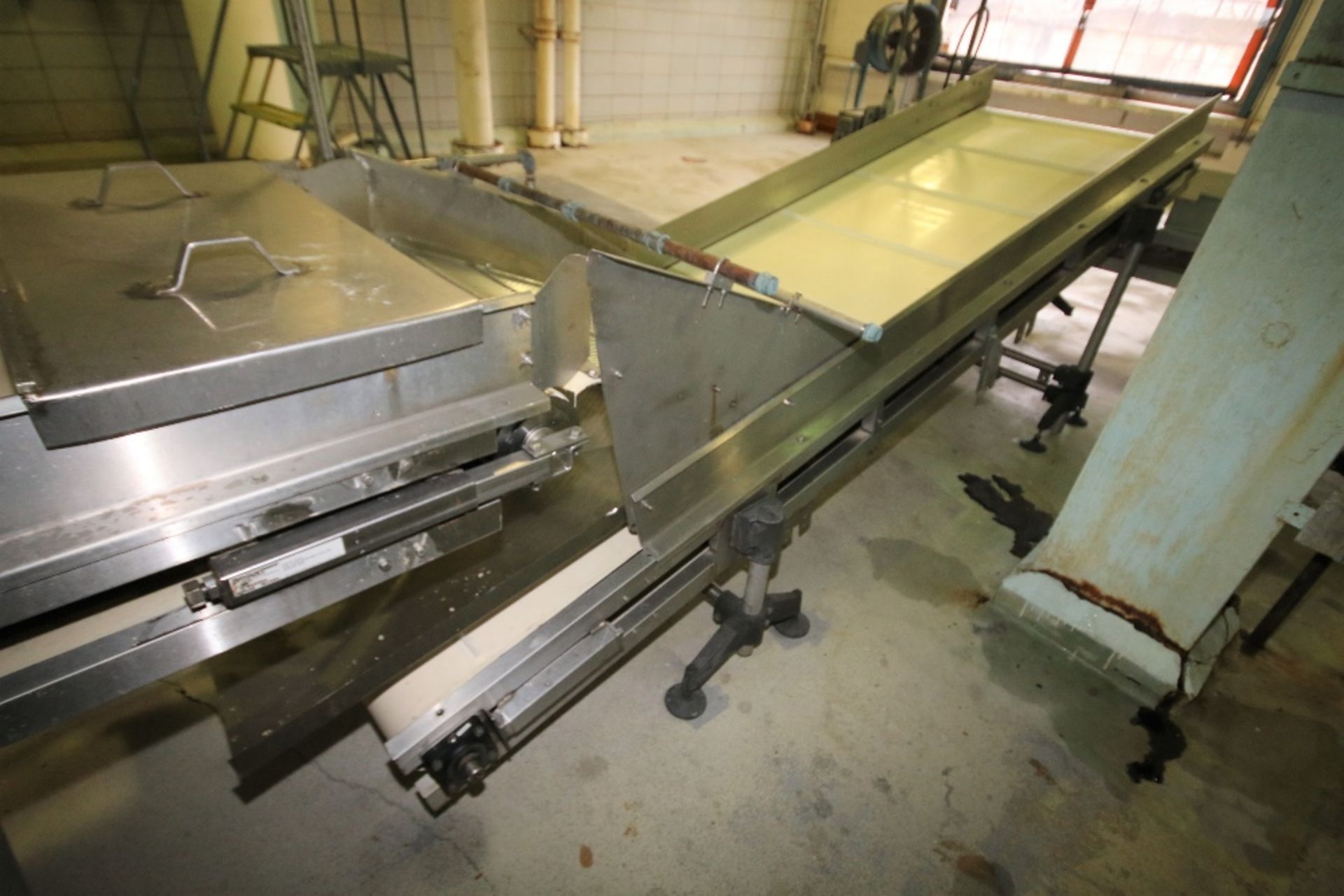 ~11 ft. 7" L S/S Inclined Inspection Conveyor System, with 34" W Belt with 18" Flights, S/S - Image 7 of 7