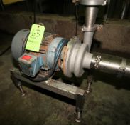Ampco 5 hp Centrifugal Pump, Model DC2, with 2-1/2" x 2" Clamp Type S/S Head, Marathon 3460 RPM
