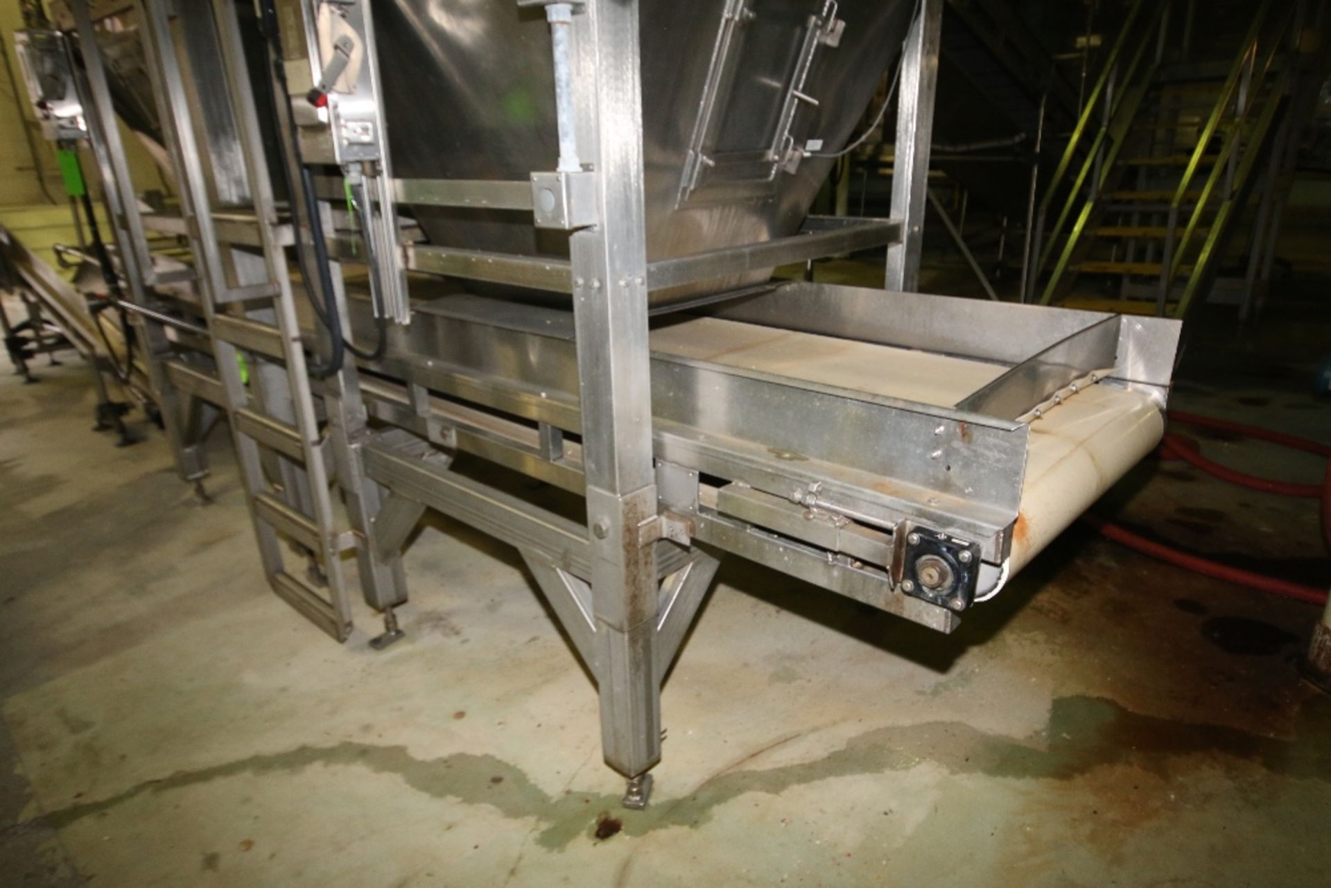 ~14 ft. 9" L S/S Belt Conveyor System, with 33" Belt, Bryant Electric Drive Roller, Side Rails, ( - Image 4 of 5