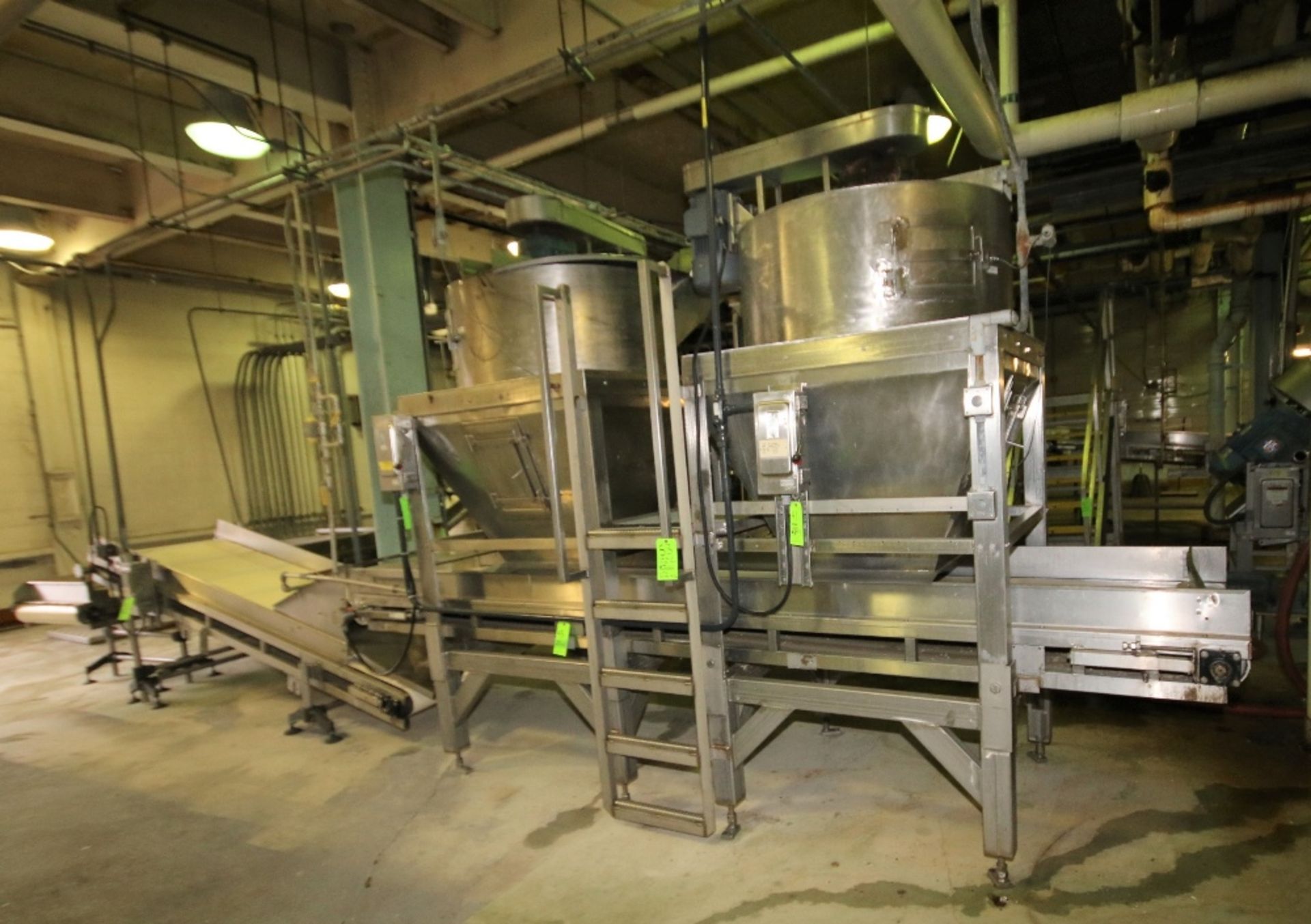 Bulk Bid of Squash Prep Line, Includes (2) S/S Vertical Cutters, (8) Product Conveying Systems &