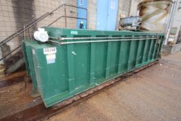 Galfab 20 Cubic Yard Enclosed Waste Container, Model OS2244, SN 2515, with Top Mounted Hinged Door