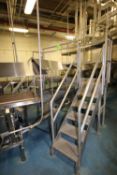 ~8 ft. L x 5.7 ft. W x 7.5 ft. H Conveyor Bridge Platform with (2) Sets of Stairs, Handrails and