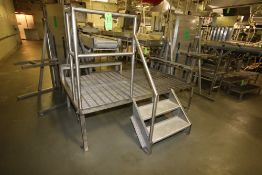 ~7.5 ft. L x 53" W x 25" H Bread Feed S/S Platform with Stairs and (2) 10" Step-Ups