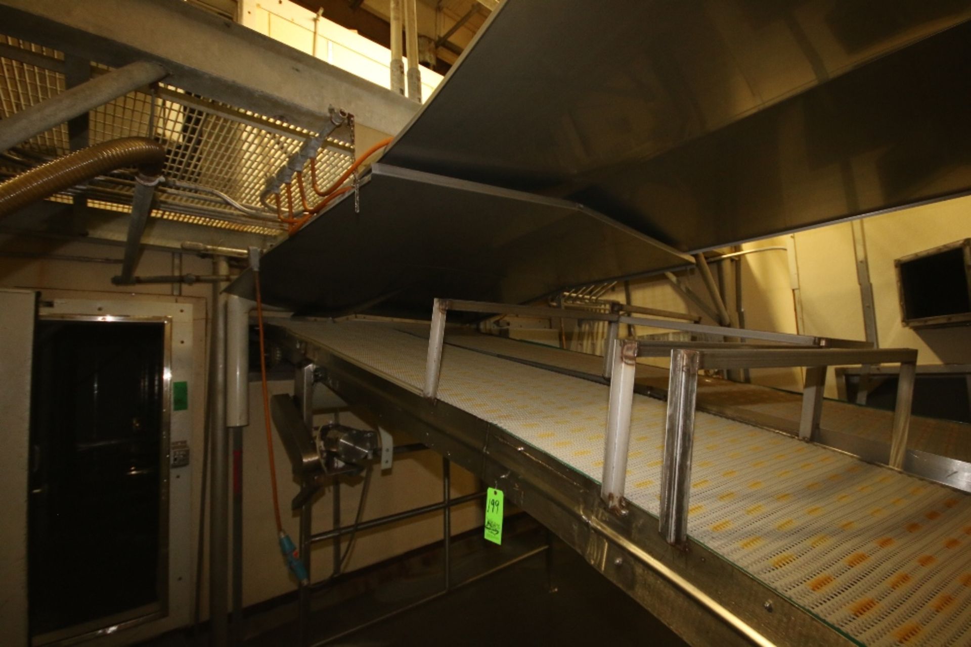 Cooling Bed Infeed Conveyor with ~16 ft. L x 40" W Belt, with Drive and S/S Legs - Bild 2 aus 2