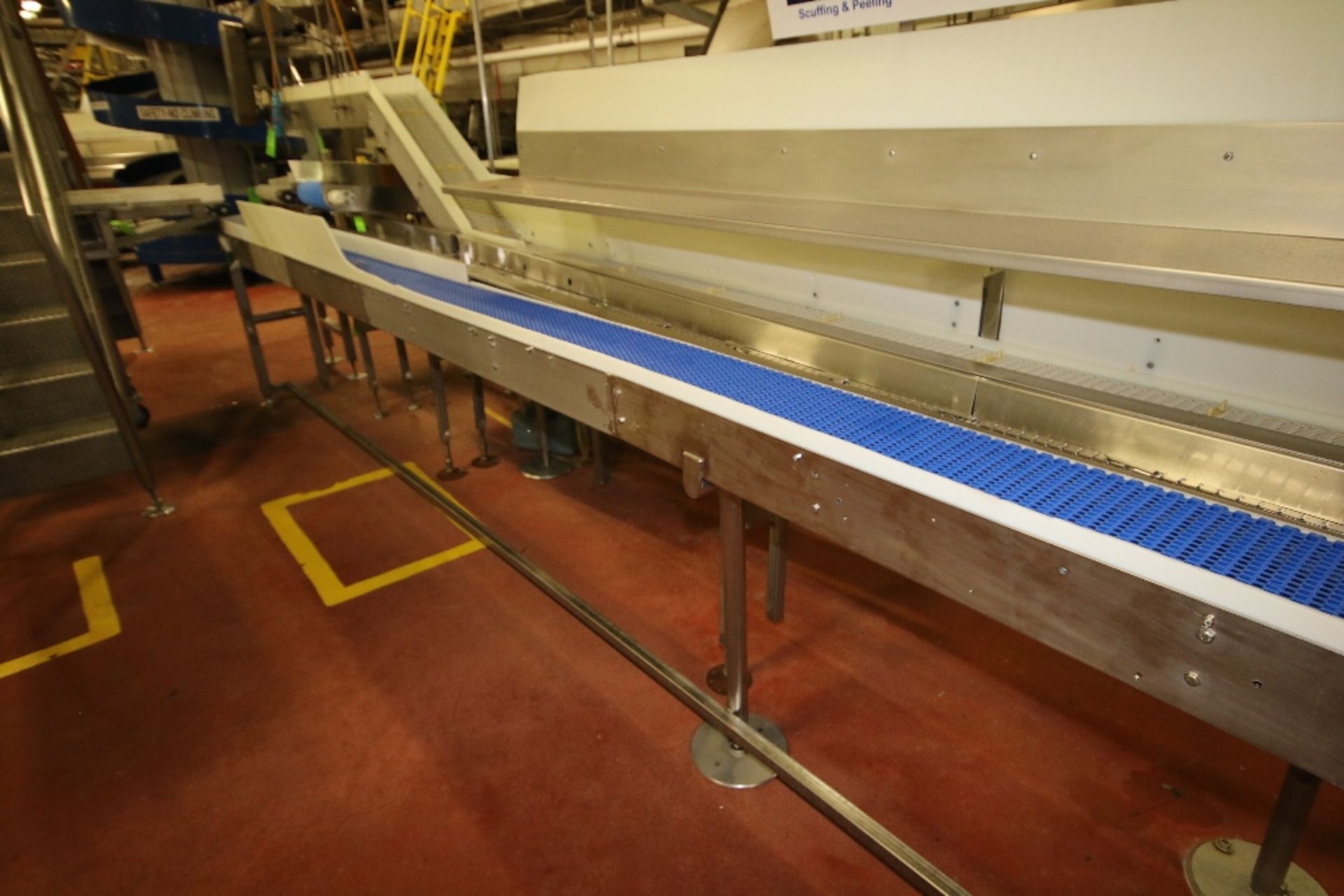 ~20.5 ft.L Each Infeed Conveyor into French Toast Wrappers with 9" W Intralox Belt, S/S Legs, - Image 5 of 7