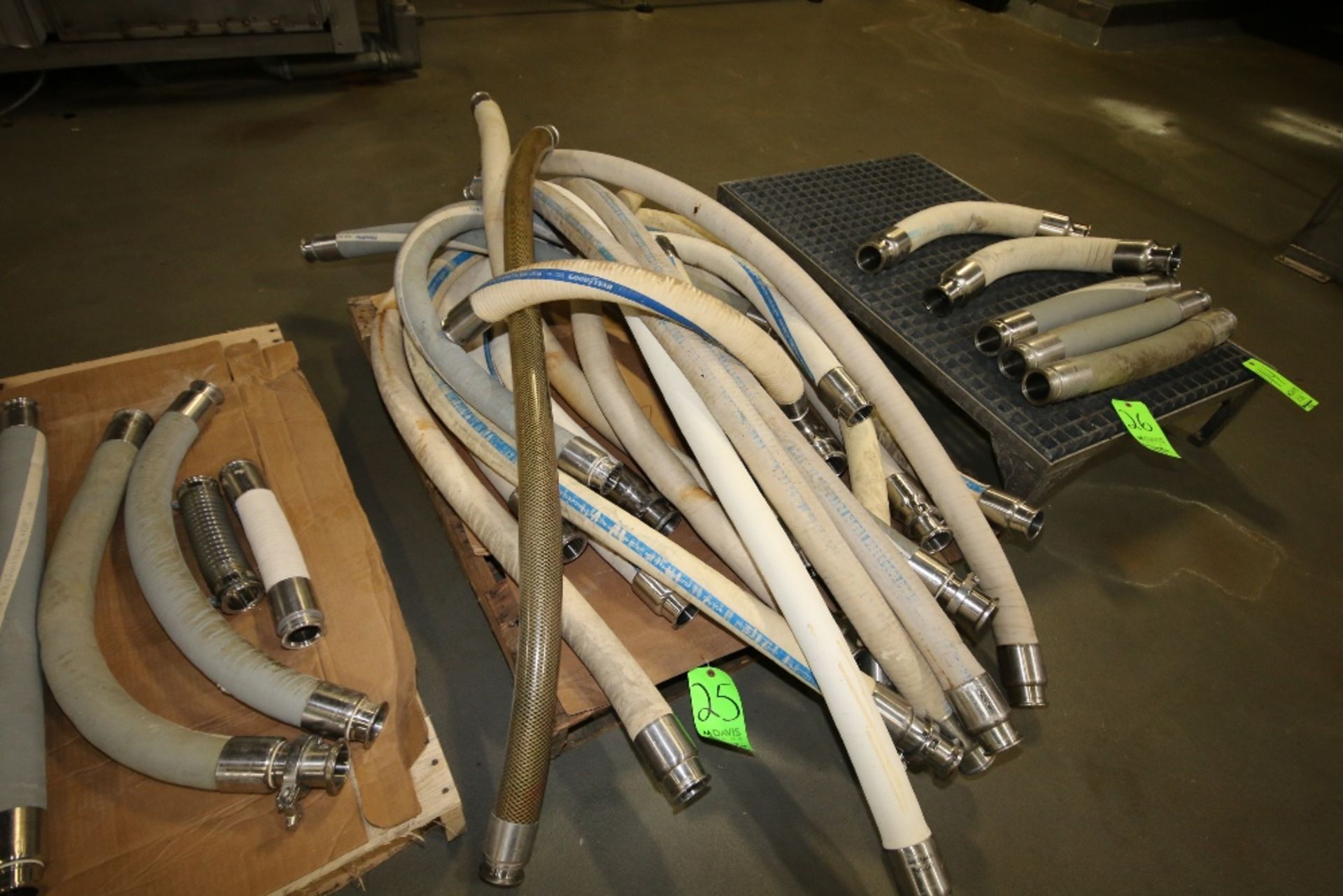 Assorted 2" Clamp Type Transfer Hoses from 43" L to 93" L