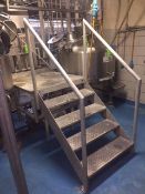 2-Tank Operators Platform, with Stairs and Handrails, Overall Dims.: 8' L x 3' W x 3 1/2' H