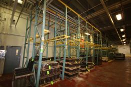 6-Sections 2-High 3-Deep Drive-In Type Pallet Racking with ~16 ft. H Uprights, 52-1/2" W x 132" Deep