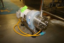 Silverson 10 hp High Shear Pump, Model 450LS, S/N 450LSR2504 with 2" x 2" Clamp Type S/S Head and