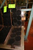 Haas ~23" L x 9" W Cast Iron Round Waffle Mold Sets - Produces (6) 4-1/2" Size Waffles Each on (4)