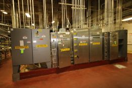 (4) Conveyor Control Panels including Allen Bradley SLC 5/01 CPU and Allen Bradley SLC 5/15 PLC