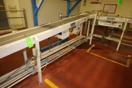 (8) Sections Infeed and Outfeed Belt and Roller Conveyor with 12" W Belt, (1) Incline, Drives,