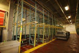15-Sections 2-High 3-Deep Drive-In Type Pallet Racking with ~16 ft. H Uprights, 52-1/2" W x 132"