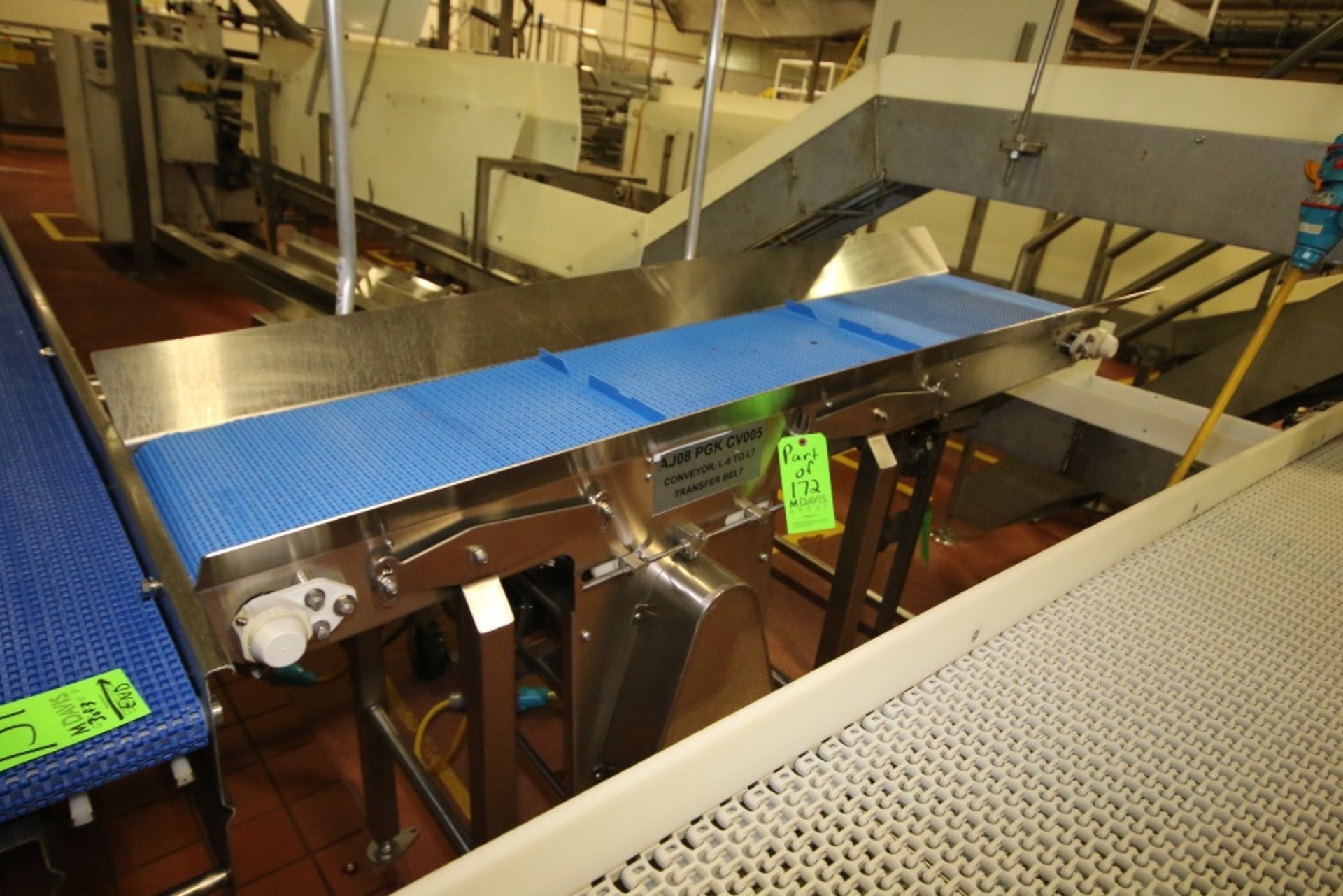 (5) Assorted Transfer Conveyors with ~15" to ~16" W Intralox Belts, Some with Flights, S/S Side and - Image 4 of 4