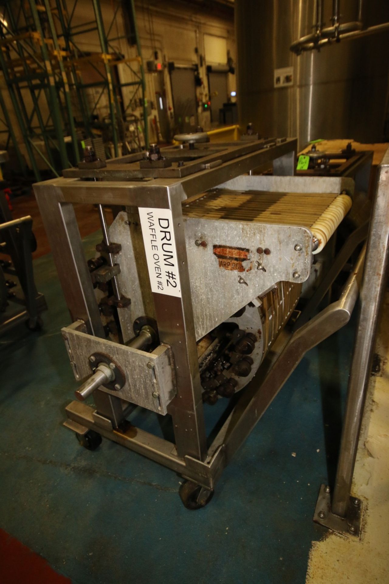 Franz Haas Spare Waffle Oven Discharge Drum on Portable S/S Cart - Image 3 of 4