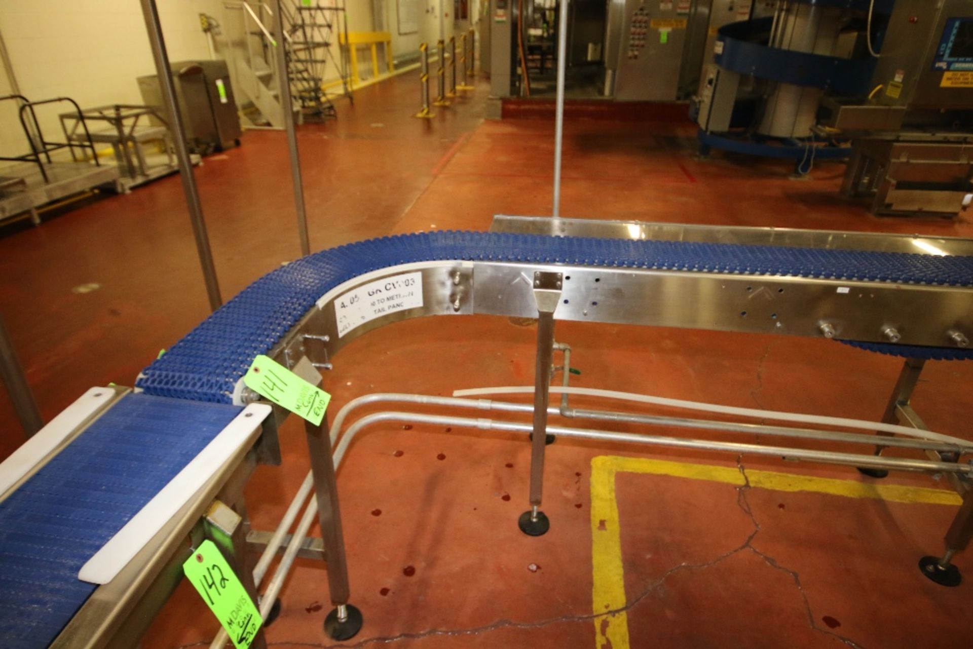 ~11 ft. 8" S/S J Configuration Conveyor with 7" W Metering Belt, Drive, Photoeyes and S/S Legs - Image 2 of 2