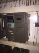 LG Fuji Electric 10 hp VFD's, Model 6KG11430310X1B1, Mounted on Double Door Control Cabinet