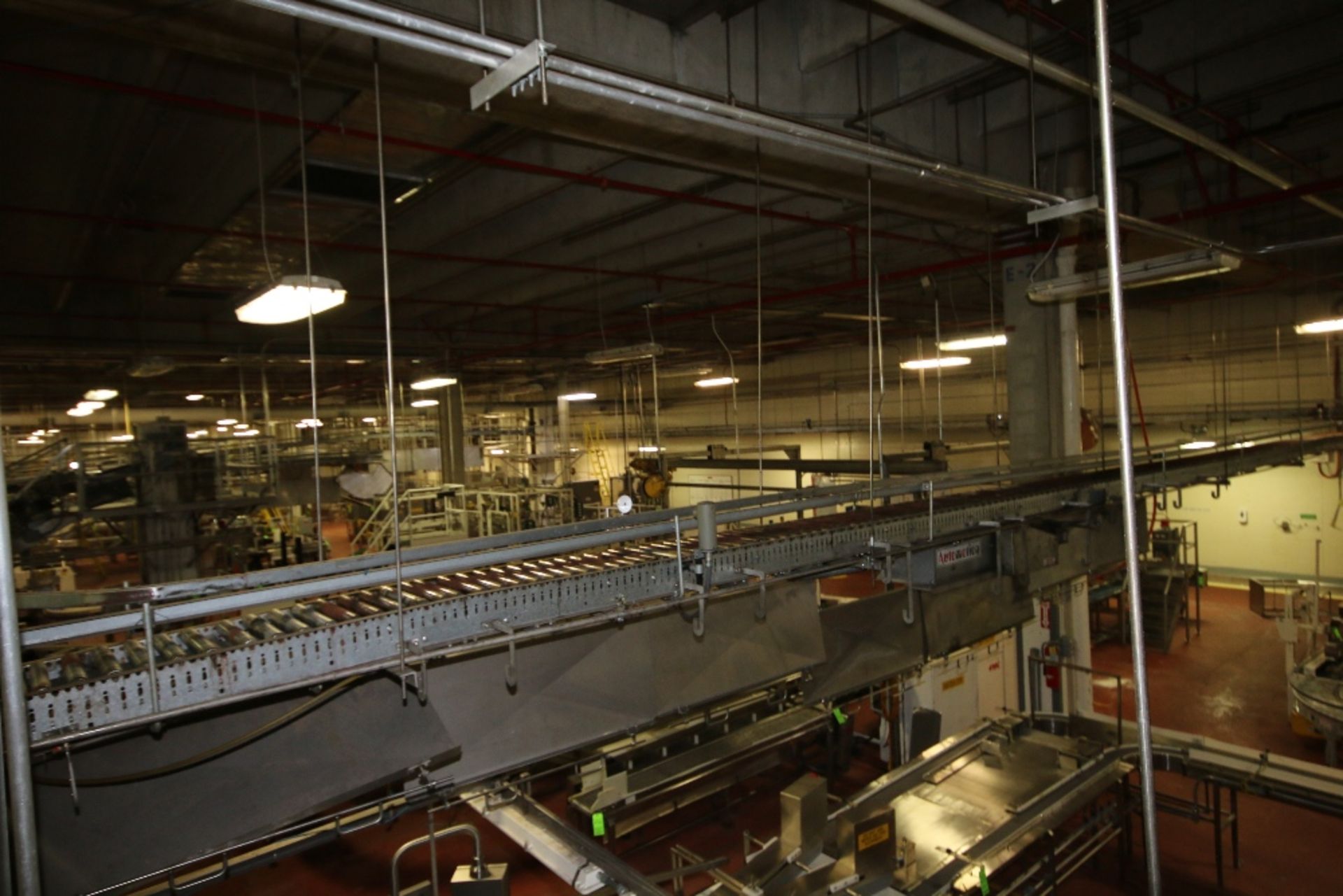 1000s of Feet Automotion Overhead Roller Conveyor in Packaging Area with Drives, S/S Drain Pans, 15" - Image 4 of 4