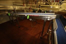 ~11 ft. S/S Conveyor with 18" W Intralox Belt, Drive, Teflon Side Walls and S/S Legs