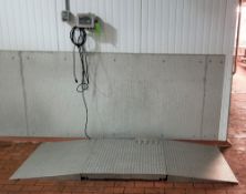 Weigh-Tronix ~2,000 lb. Capacity Digital Platform Scale, Model FC0S3636-02, S/N 69977 with 36" x 36'
