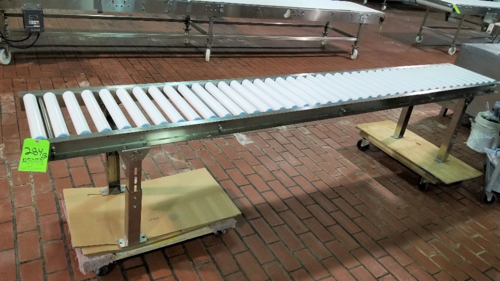~10 ft. L Sanitary Grade S/S Skate Conveyor Section with 15" W Roller