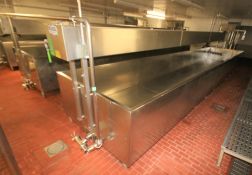 2003 Kusel ~5,000 Gal Open Top S/S Cheese Vat, Model 348038CCVESA, S/N 0103659, with Overhead Bridge