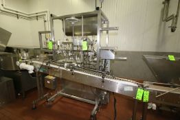 Inline Filling Systems 4-Station Filler with ~40" L x 18" W x 18" Deep S/S Fill Hopper and Controls