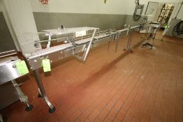 ~26 ft. L Inline Filling Systems S/S Product Conveyor with 90 Degree Bend, 4-1/2" W Plastic Chain,