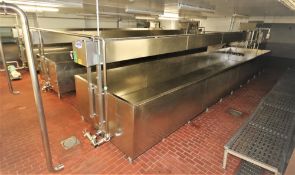 BULK BID LOT #95 and LOT #100 - CHEESE VAT SYSTEM INCLUDES:(3) KUSEL 5,000 GAL. CHEESE VATS,