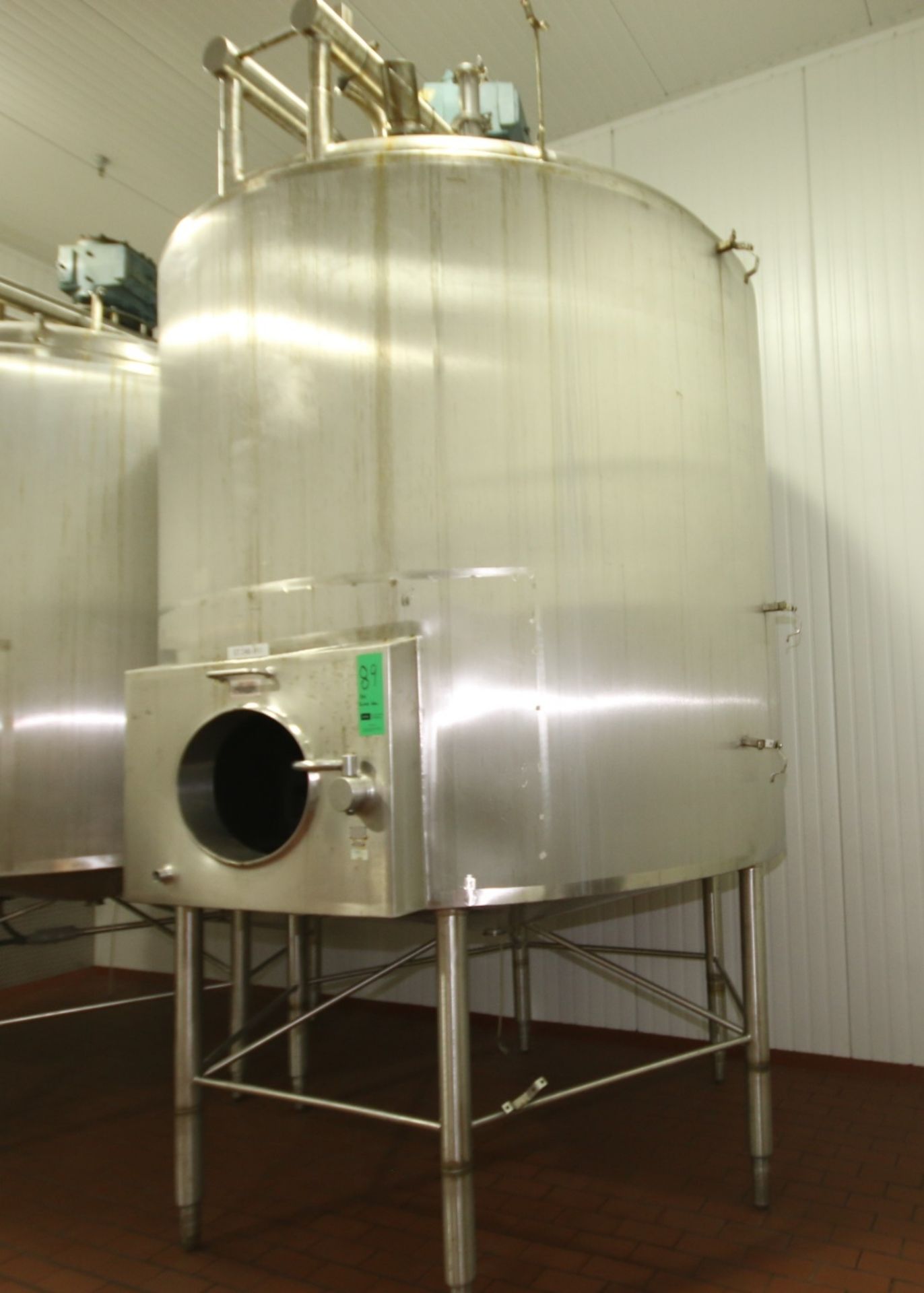 APV 2,000 Gal. S/S Dome Top, Cone Bottom Jacketed S/S Tank, S/N E6916 with Bottom and Side Scrape - Image 4 of 9