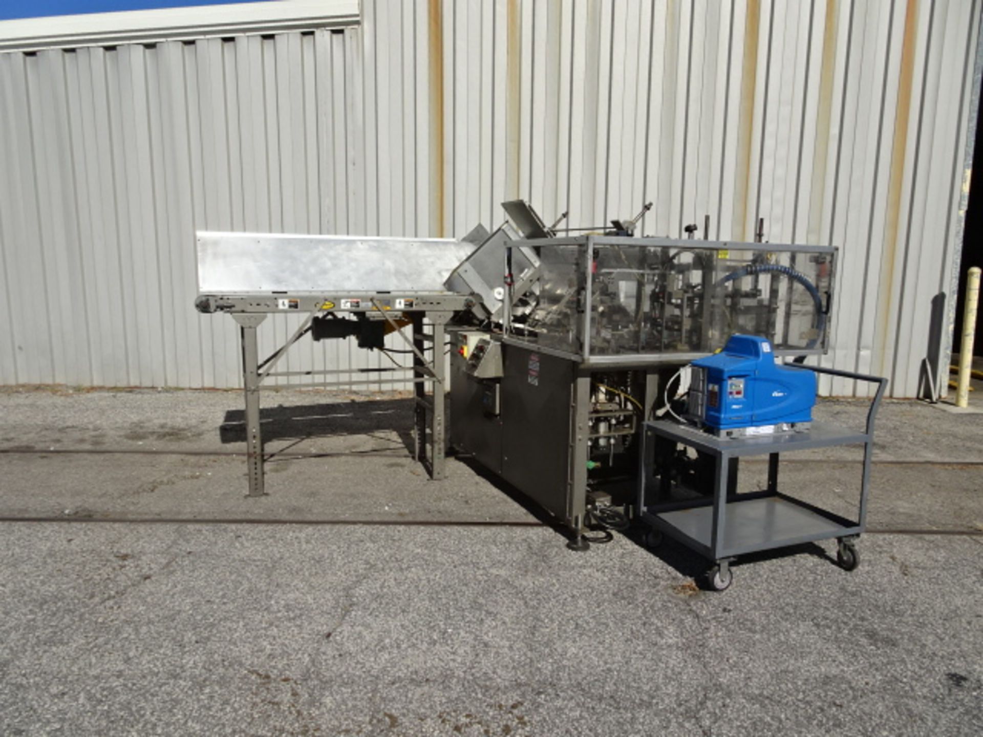 SWF Case Erector, Model # CF-151 RH, S/N 5994883, extended 6' hopper, Nordson hot melt glue / AB