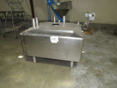200 Gallon Stainless Steel Square Tank with a lid and several openings (Rigging and loading fees