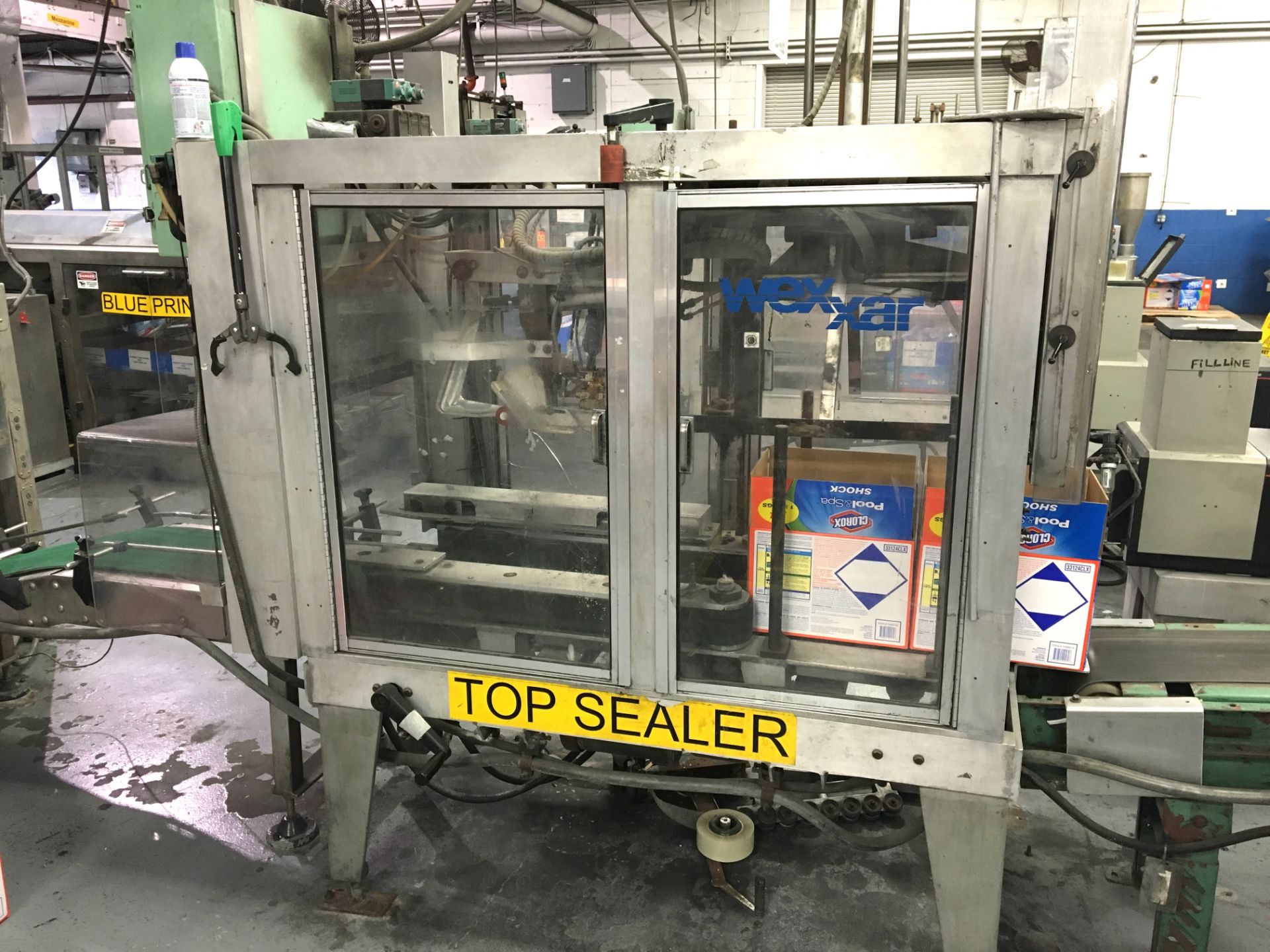 Wexxar Automatic Top Glue Case Sealer Model: WSH-06 Serial: 1357, Runs around 15 cases per minute,