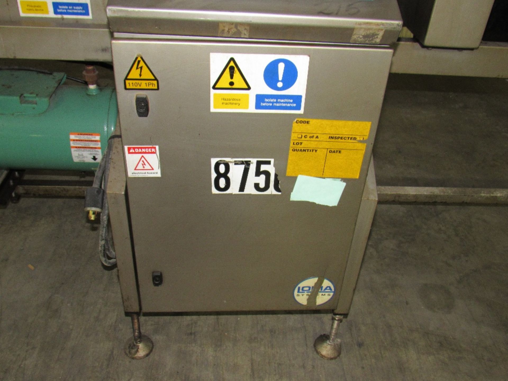 Loma 7000 Staginess Steel Check weigher with built-in 7.5 gallon air tanks and product conveyor - Image 12 of 21