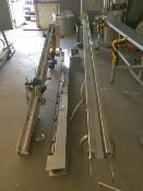 3 Conveyors - Unit (1) measures 9 Foot Long X 4 1/2 Inch Chain, Unit (2) measures 10 Foot Long X 4