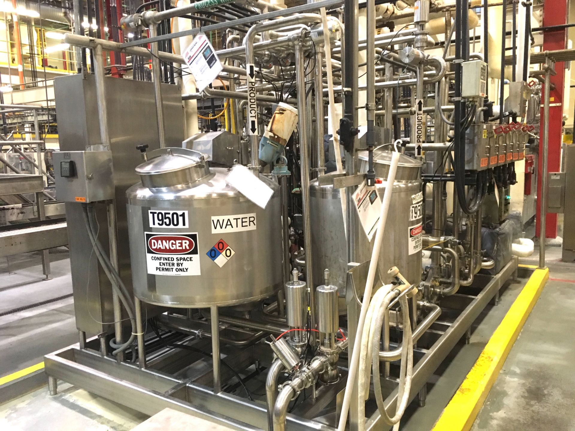 Skid Mounted HTST Pasteurization System for Hot Fill, Setup for Juice at 25 gallons per minute at - Image 12 of 14