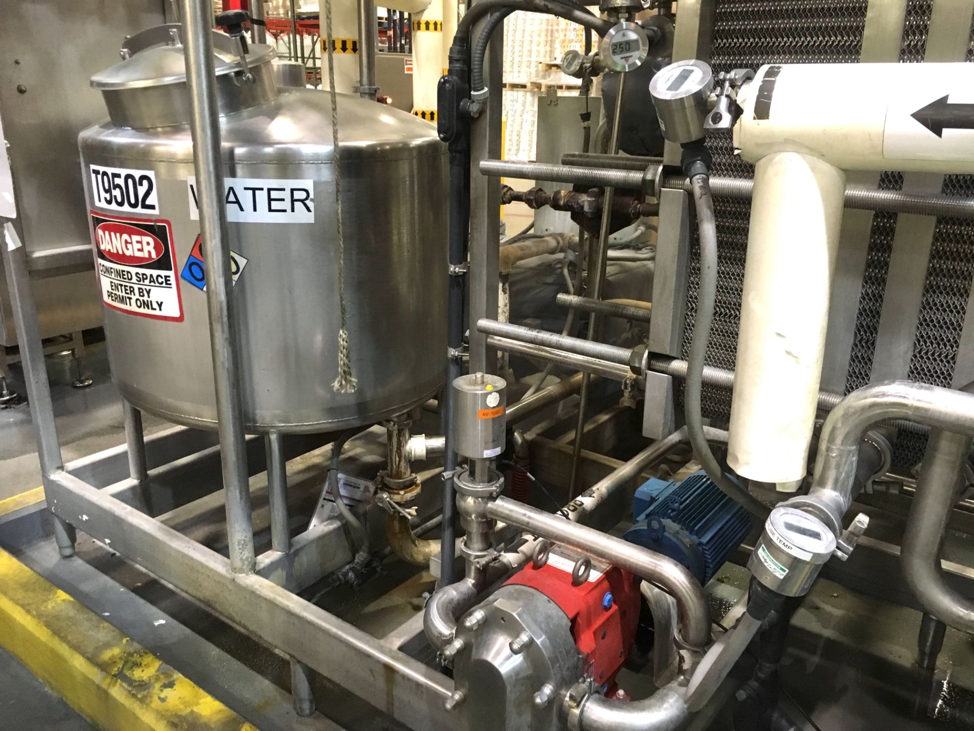 Skid Mounted HTST Pasteurization System for Hot Fill, Setup for Juice at 25 gallons per minute at - Image 8 of 14