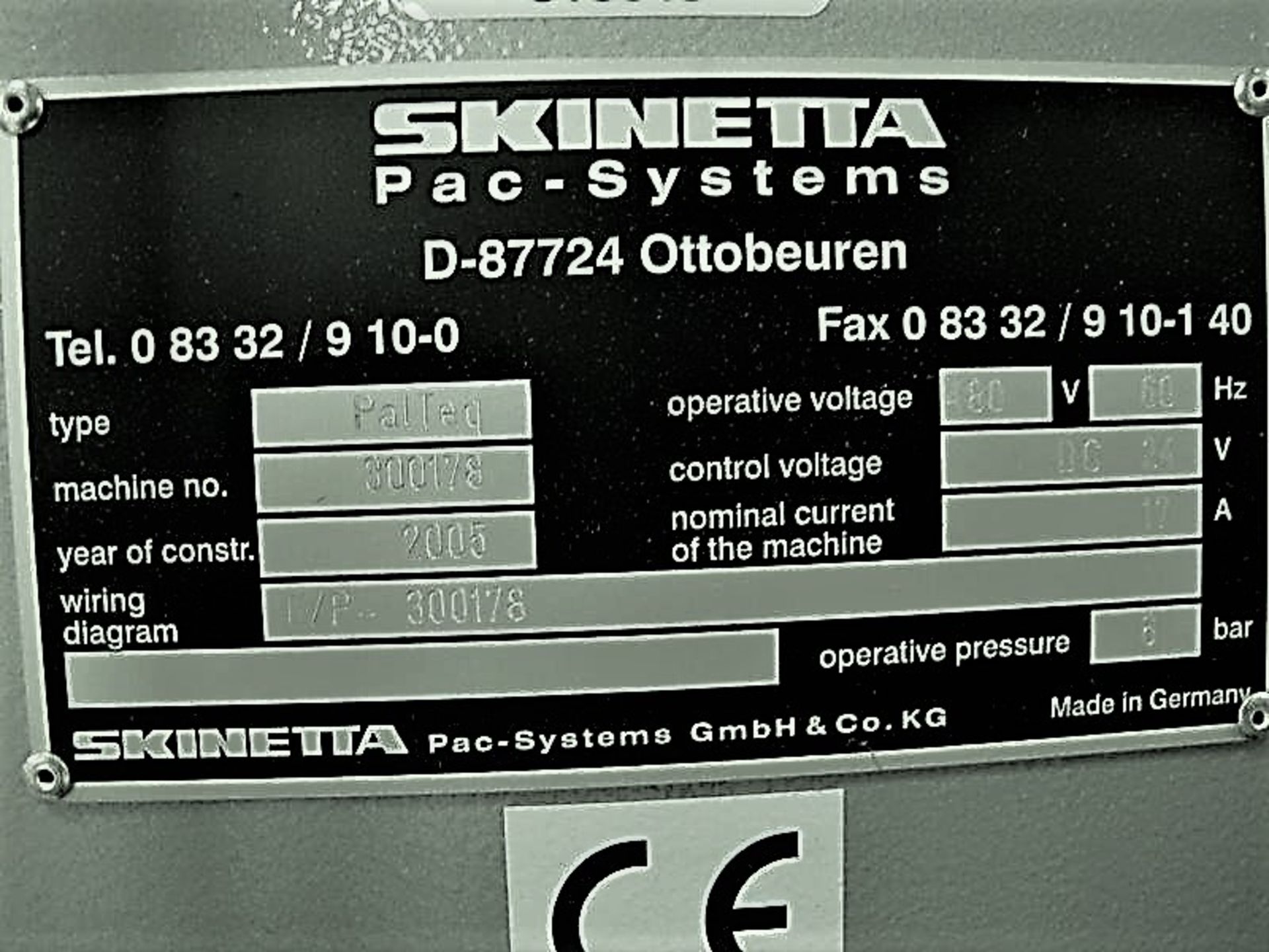 Skinetta Low Level Palletizer, Model # PalTeq 1400, S/N 300178, includes empty pallet magazine and - Bild 7 aus 7