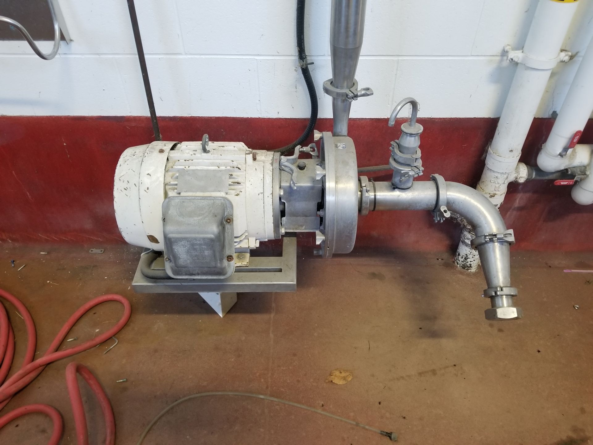 G & H 7.5 hp Stainless Centrifugal Pump, Model GHH40 with 3" x 2.5" S/S Head and 1750 RPM Motor