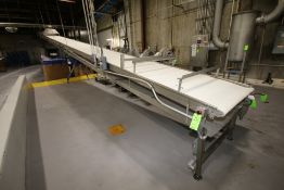 S/S Cooling Conveyor with Intralox Belt, Overall Dims.: 82' L x 40" W, with (1) Cryo Jet Fan, M/N