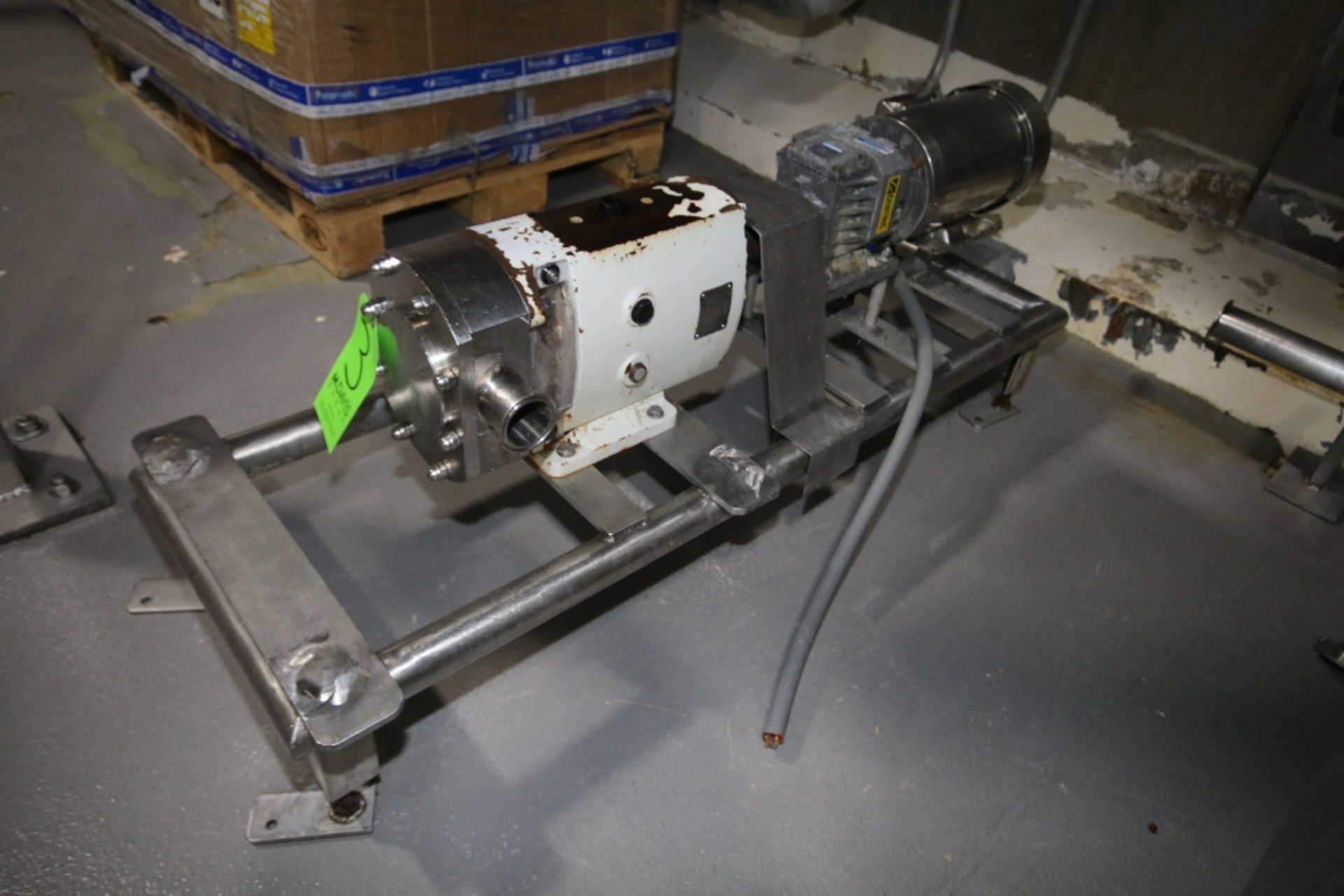 2012 Alfa Laval 2/1.5 hp Positive Displacement Pump, Type SRU3/038/LD, S/N 871622,with S/S Clamp - Image 2 of 3