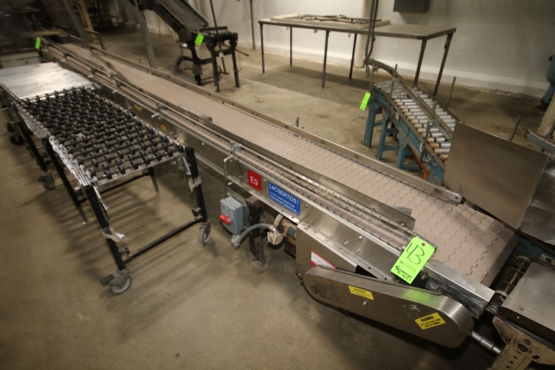 Hytrol S/S Product Conveyor, 18" W x 238" L Belt, Straigh Section