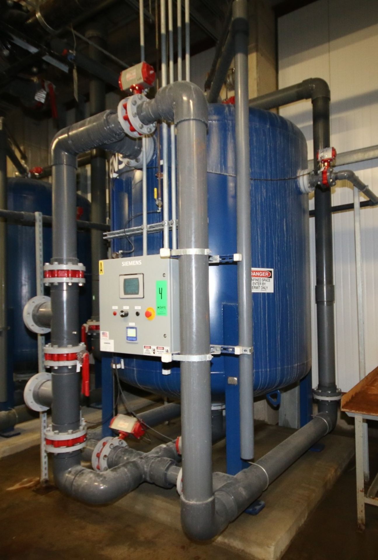 2012 Siemens CSTM Vantage PT1-Plus Triplex Softener/Quik Tanks Inc. Water Softening Vessel, Model