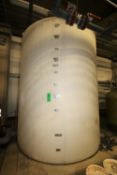 2012 Anmann ~6,500 Gal. Vertical Poly Water Holding Tank with 6" Flange, Tank Dimensions ~12 ft.